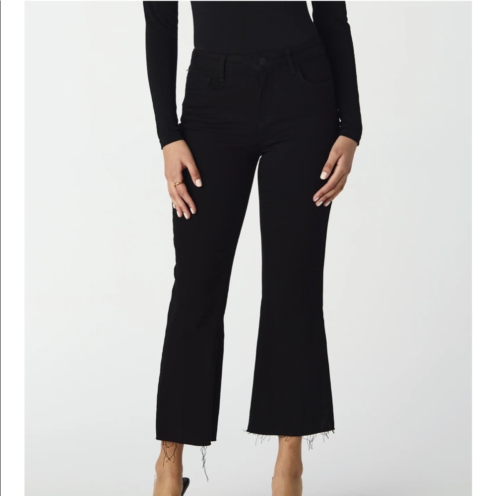 L’Agence Kendra high rise crop flare jeans
